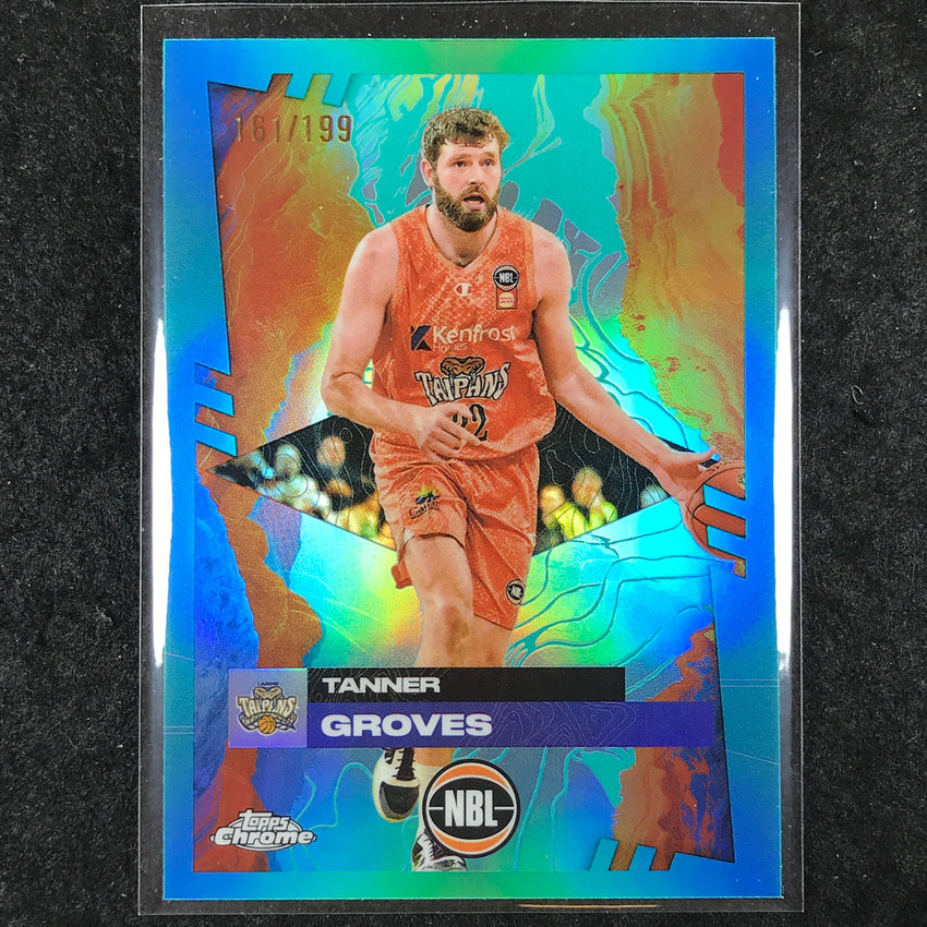 2024-25 Topps Chrome NBL TANNER GROVES Base Aqua /199 #25