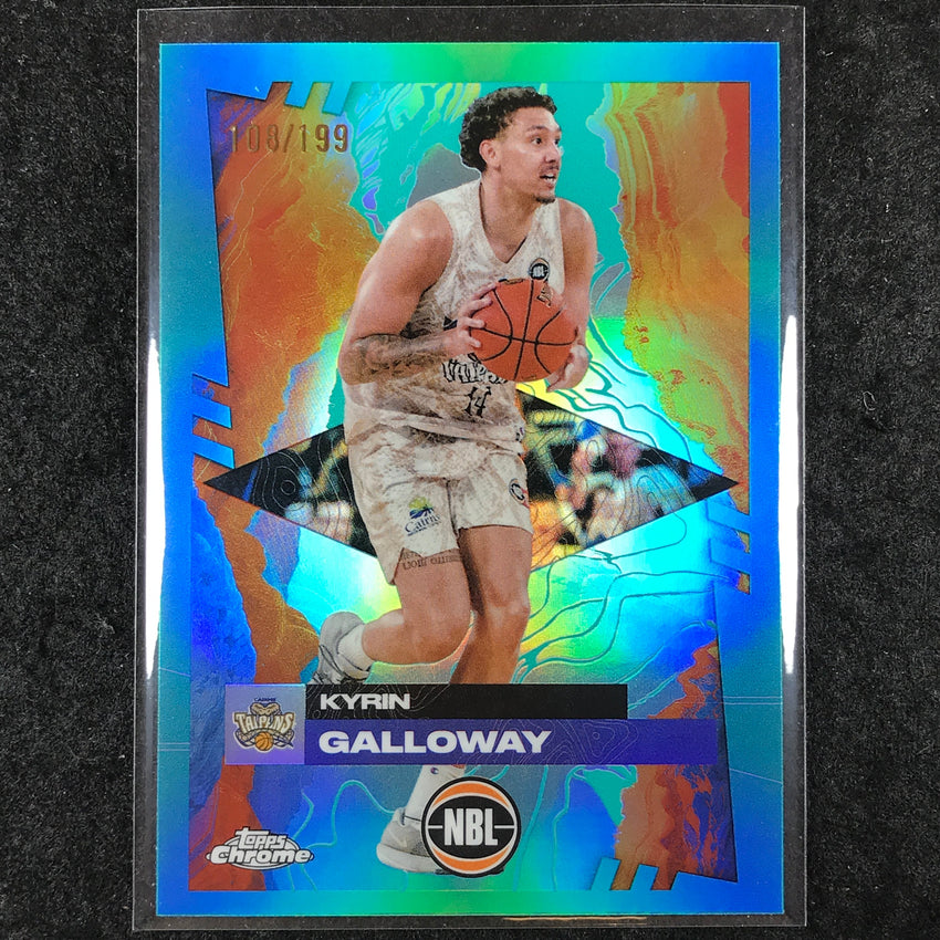 2024-25 Topps Chrome NBL KYRIN GALLOWAY Base Aqua /199 #27