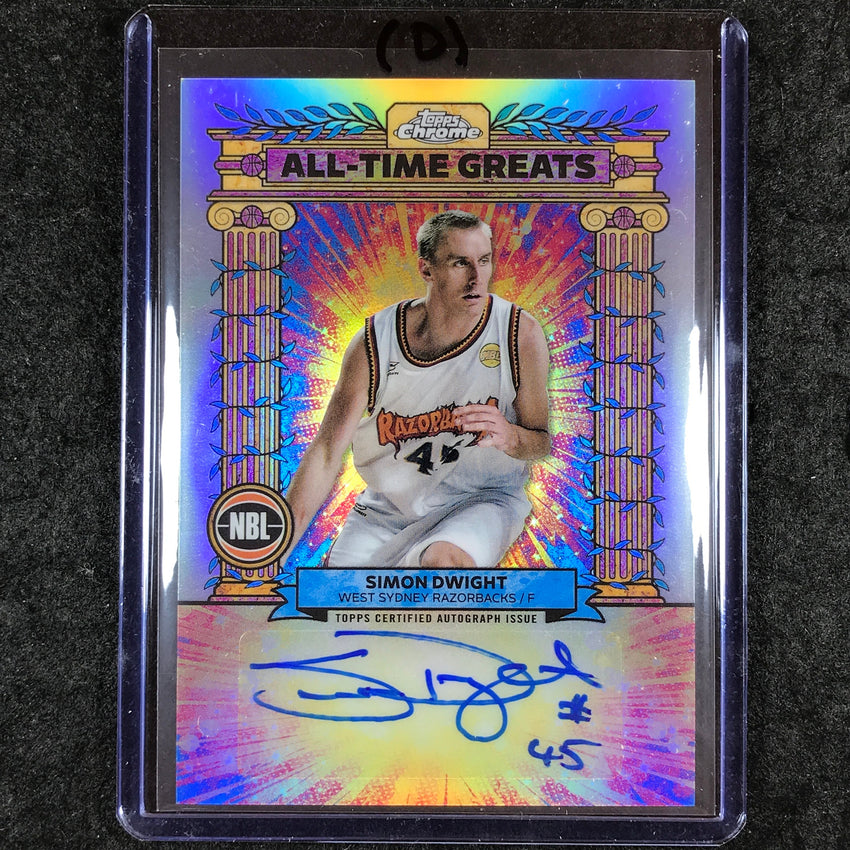 2024-25 Topps Chrome NBL SIMON DWIGHT All-Time Greats Auto Refractor #SD (D)