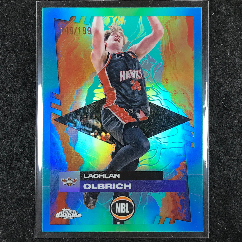 2024-25 Topps Chrome NBL LACHLAN OLBRICH Base Aqua /199 #33