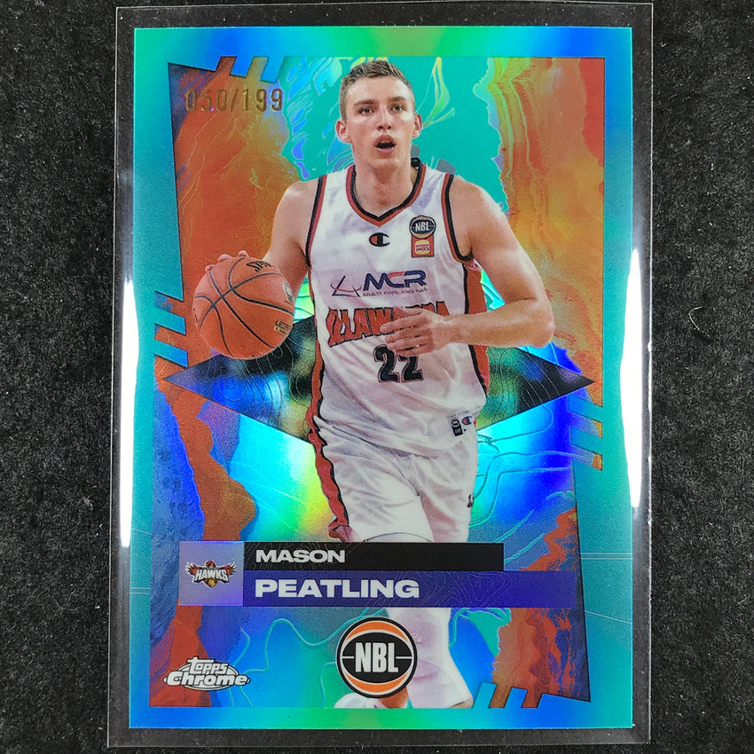 2024-25 Topps Chrome NBL MASON PEATLING Base Aqua /199 #34