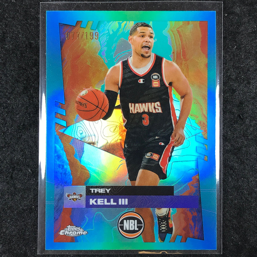 2024-25 Topps Chrome NBL TREY KELL III Base Aqua /199 #37