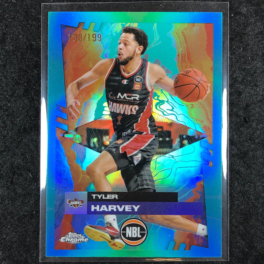 2024-25 Topps Chrome NBL TYLER HARVEY Base Aqua /199 #38