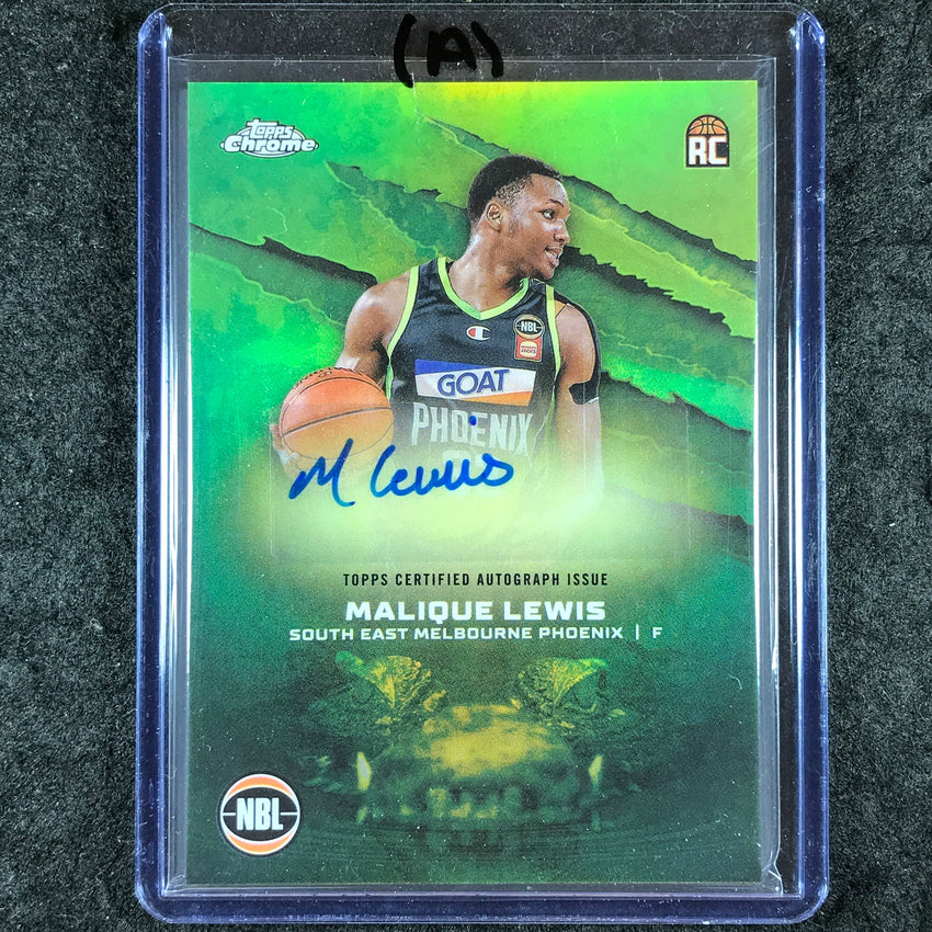 2024-25 Topps Chrome NBL MALIQUE LEWIS NBL Rookie Auto Refractor #ML (A)