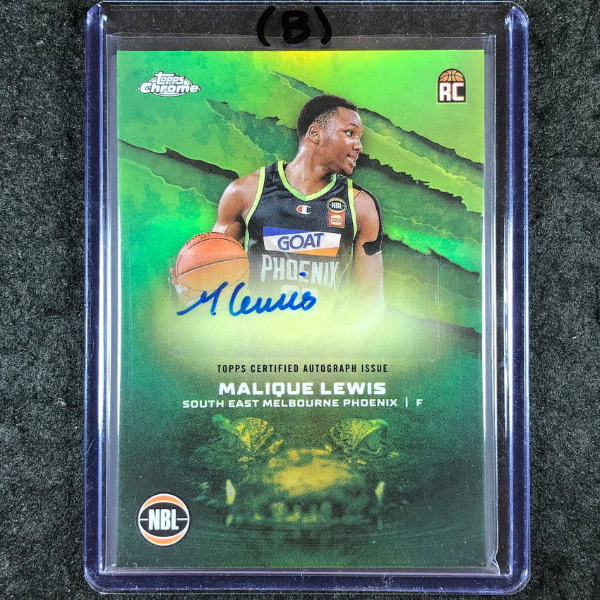 2024-25 Topps Chrome NBL MALIQUE LEWIS NBL Rookie Auto Refractor #ML (B)