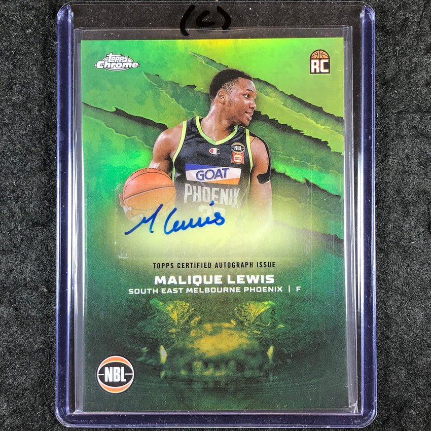 2024-25 Topps Chrome NBL MALIQUE LEWIS NBL Rookie Auto Refractor #ML (C)