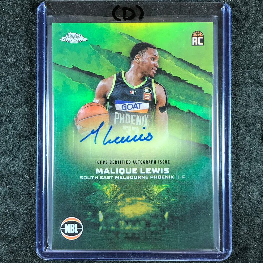 2024-25 Topps Chrome NBL MALIQUE LEWIS NBL Rookie Auto Refractor #ML (D)