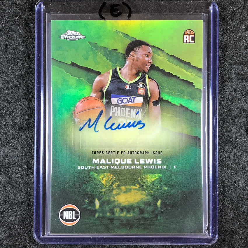 2024-25 Topps Chrome NBL MALIQUE LEWIS NBL Rookie Auto Refractor #ML (E)