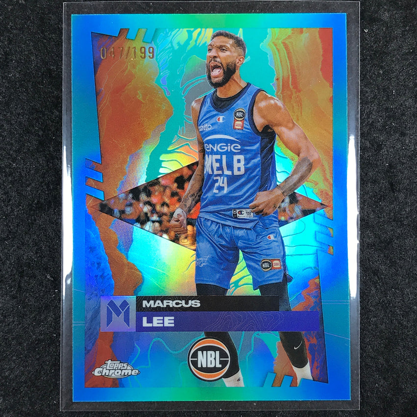 2024-25 Topps Chrome NBL MARCUS LEE Base Aqua /199 #48