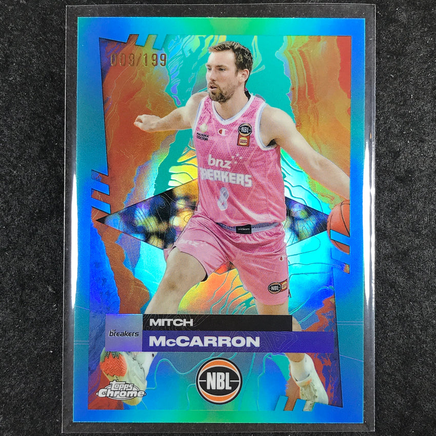 2024-25 Topps Chrome NBL MITCH MCCARRON Base Aqua /199 #55