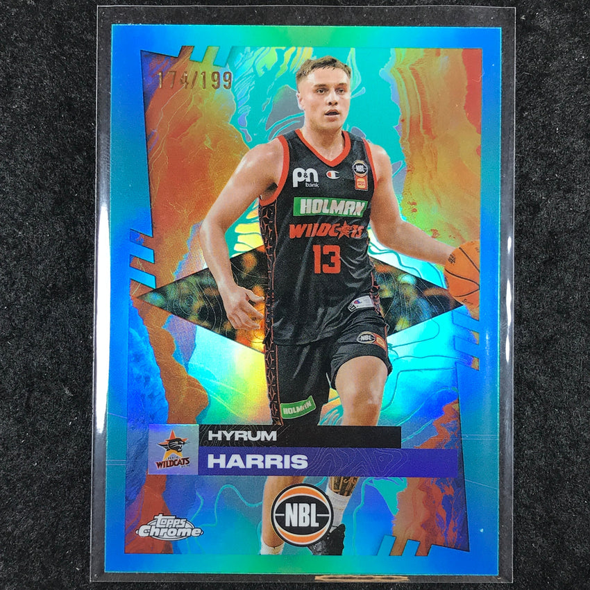 2024-25 Topps Chrome NBL HYRUM HARRIS Base Aqua /199 #68