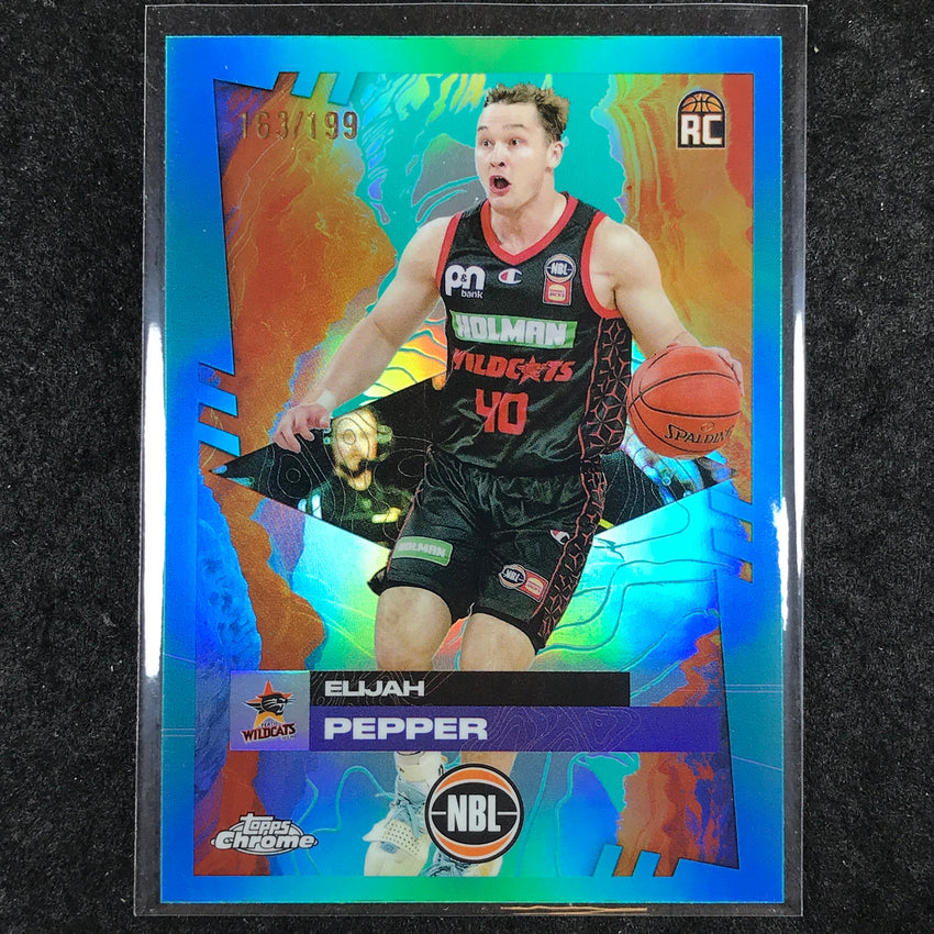 2024-25 Topps Chrome NBL ELIJAH PEPPER Rookie Base Aqua /199 #70