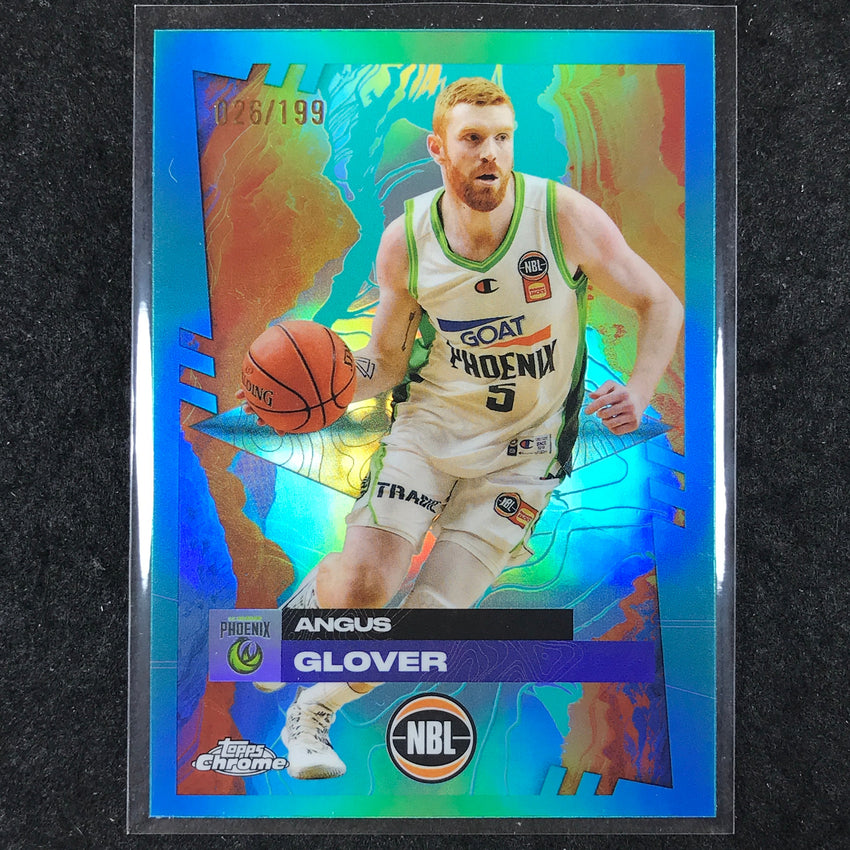 2024-25 Topps Chrome NBL ANGUS GLOVER Base Aqua /199 #78