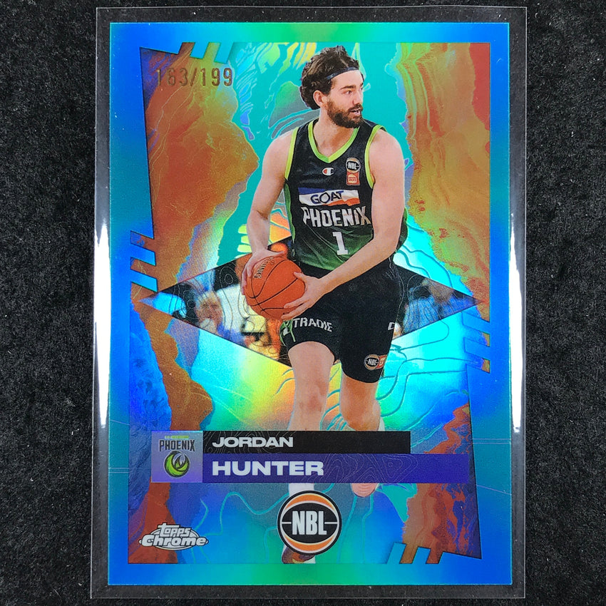 2024-25 Topps Chrome NBL JORDAN HUNTER Base Aqua /199 #80