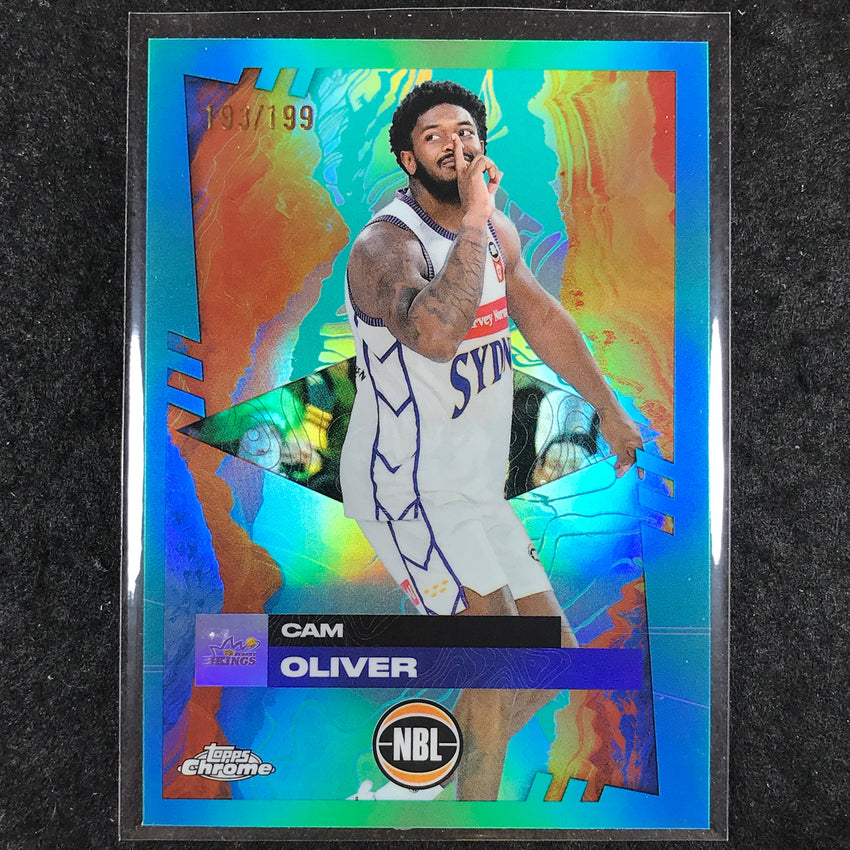 2024-25 Topps Chrome NBL CAM OLIVER Base Aqua /199 #86