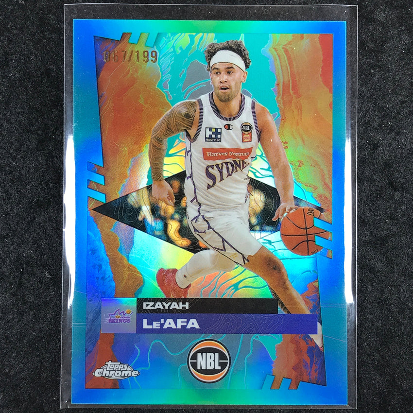 2024-25 Topps Chrome NBL IZAYAH LE'AFA Base Aqua /199 #90