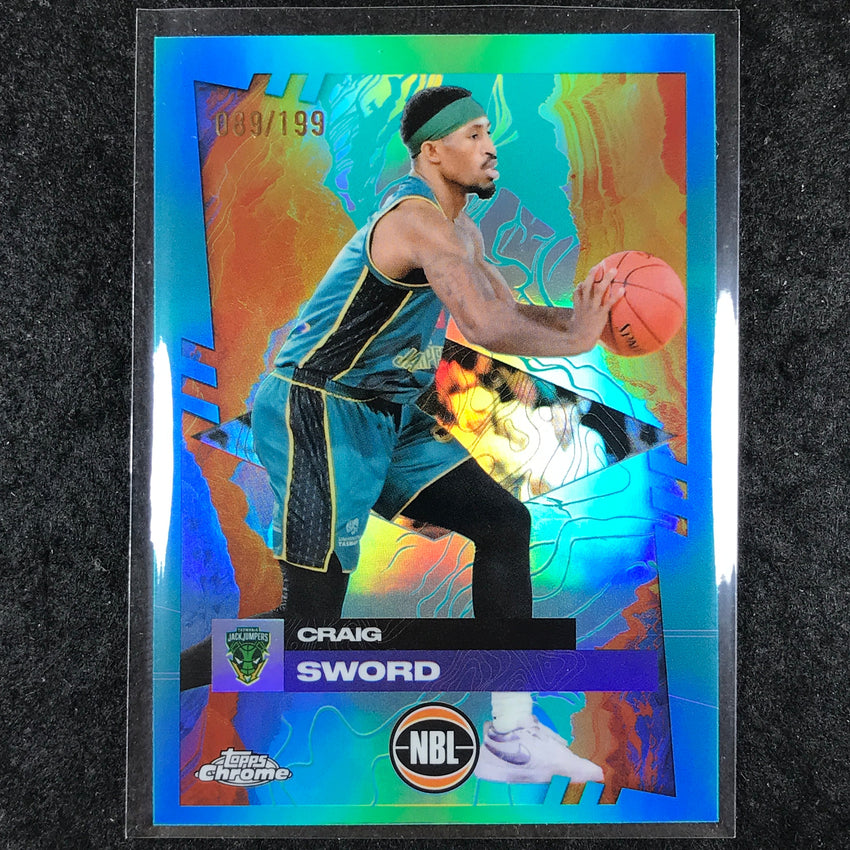2024-25 Topps Chrome NBL CRAIG SWORD Base Aqua /199 #93