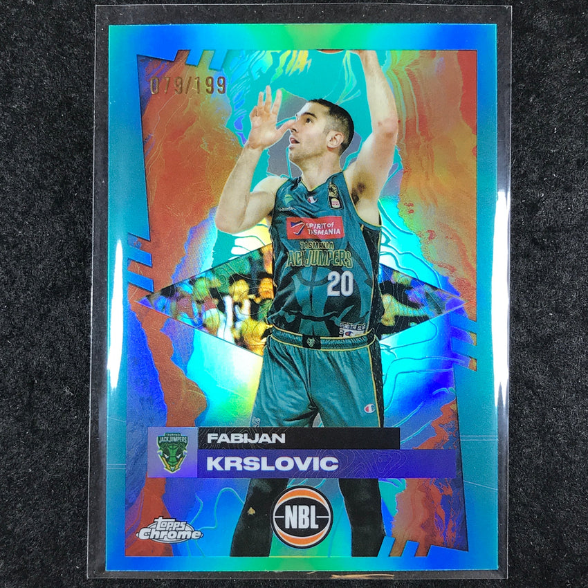 2024-25 Topps Chrome NBL FABIJAN KRSLOVIC Base Aqua /199 #94
