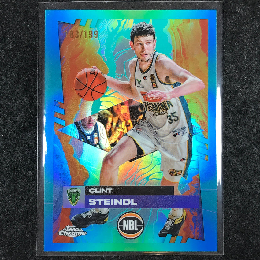 2024-25 Topps Chrome NBL CLINT STEINDL Base Aqua /199 #95