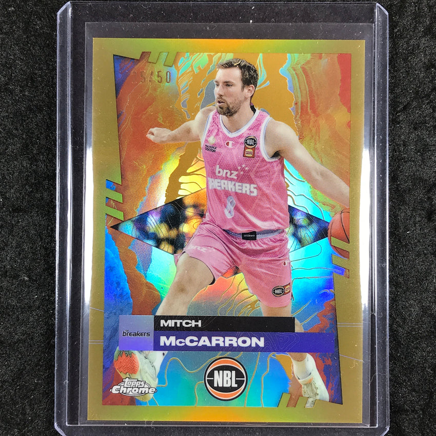 2024-25 Topps Chrome NBL MITCH MCCARRON Base Gold 25/50 #55