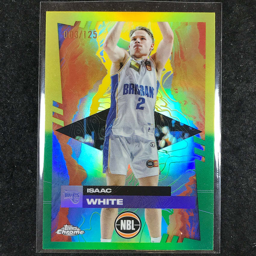 2024-25 Topps Chrome NBL ISAAC WHITE Base Golden Wattle /125 #17
