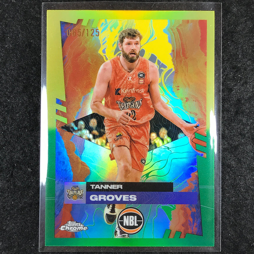 2024-25 Topps Chrome NBL TANNER GROVES Base Golden Wattle /125 #25