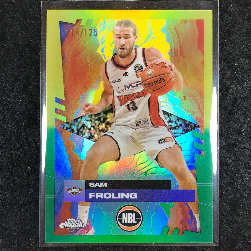 2024-25 Topps Chrome NBL SAM FROLING Base Golden Wattle /125 #35