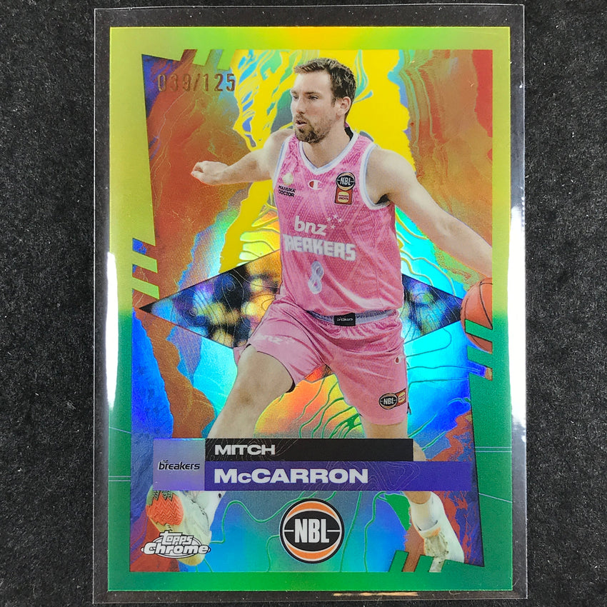 2024-25 Topps Chrome NBL MITCH MCCARRON Base Golden Wattle /125 #55