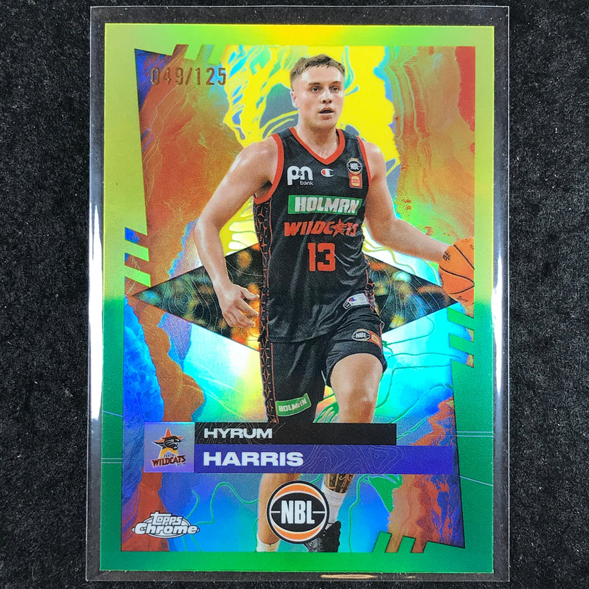 2024-25 Topps Chrome NBL HYRUM HARRIS Base Golden Wattle /125 #68