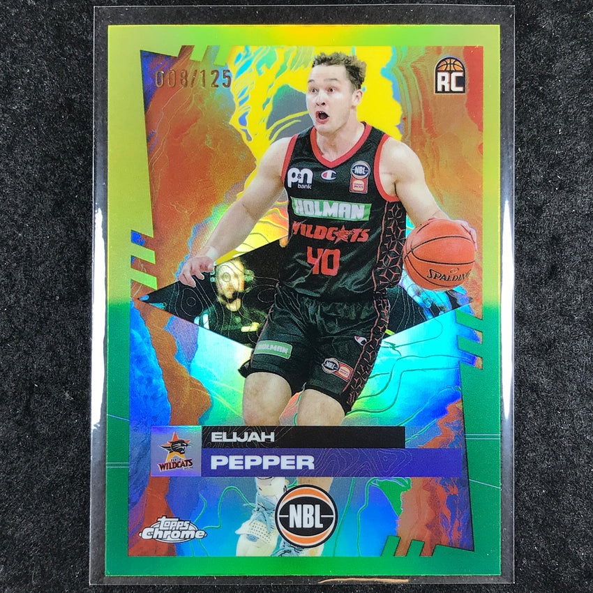 2024-25 Topps Chrome NBL ELIJAH PEPPER Rookie Base Golden Wattle /125 #70