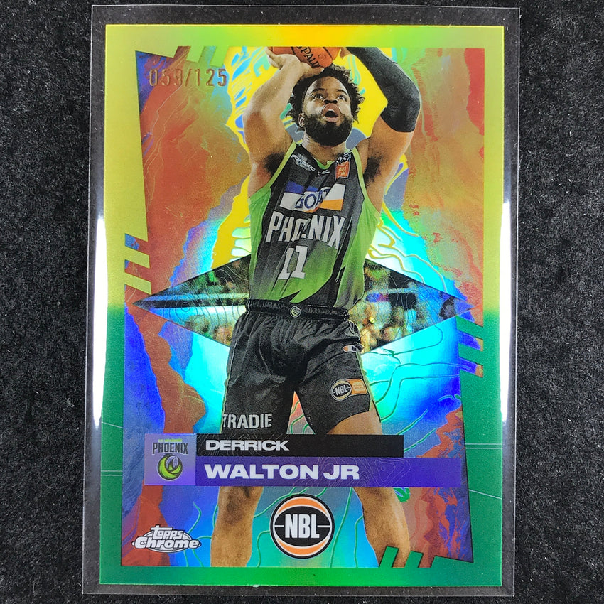 2024-25 Topps Chrome NBL DERRICK WALTON JR. Base Golden Wattle /125 #75