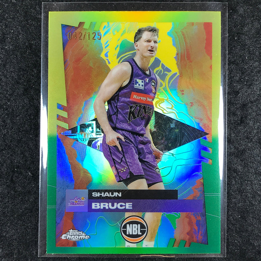 2024-25 Topps Chrome NBL SHAUN BRUCE Base Golden Wattle /125 #85