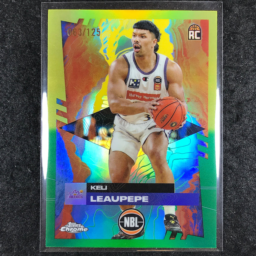 2024-25 Topps Chrome NBL KELI LEAUPEPE Rookie Base Golden Wattle /125 #87
