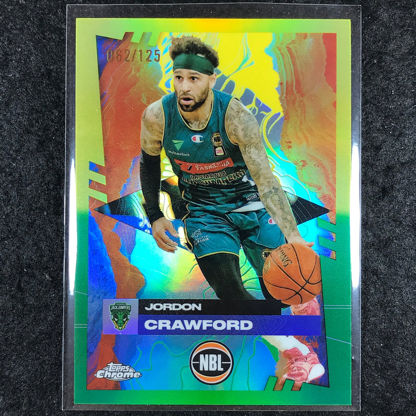 2024-25 Topps Chrome NBL JORDON CRAWFORD Base Golden Wattle /125 #91