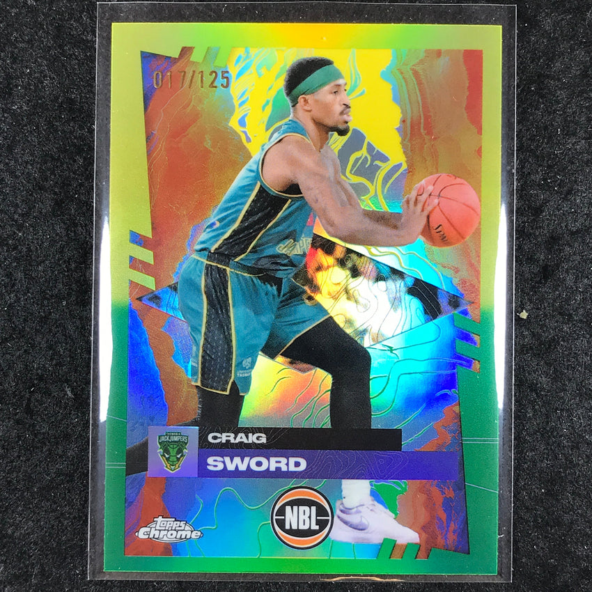 2024-25 Topps Chrome NBL CRAIG SWORD Base Golden Wattle /125 #93