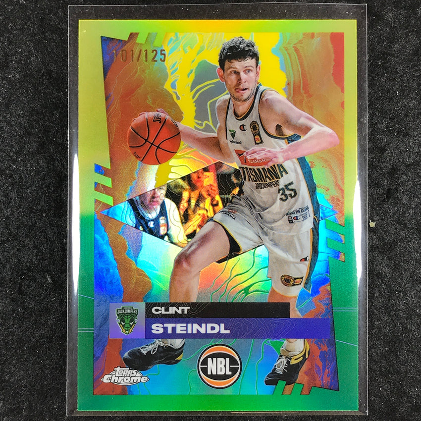 2024-25 Topps Chrome NBL CLINT STEINDL Base Golden Wattle /125 #95