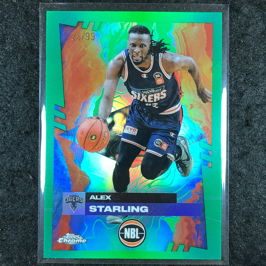 2024-25 Topps Chrome NBL ALEX STARLING Base Green 26/99 #8