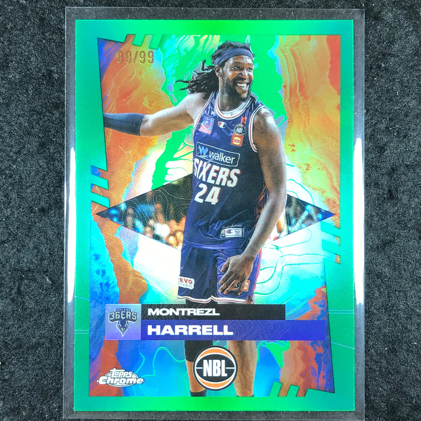 2024-25 Topps Chrome NBL MONTREZL HARRELL Base Green 99/99 #9