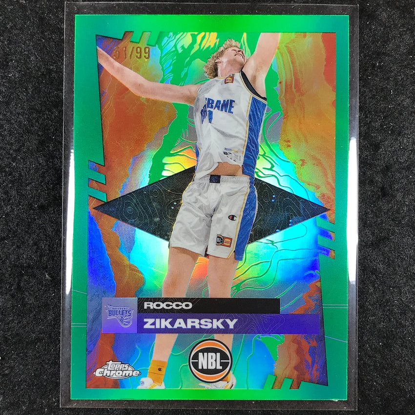 2024-25 Topps Chrome NBL ROCCO ZIKARSKY Base Green 51/99 #11