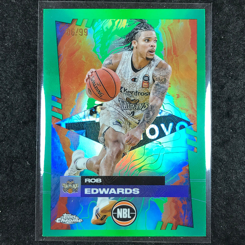 2024-25 Topps Chrome NBL ROB EDWARDS Base Green 96/99 #24