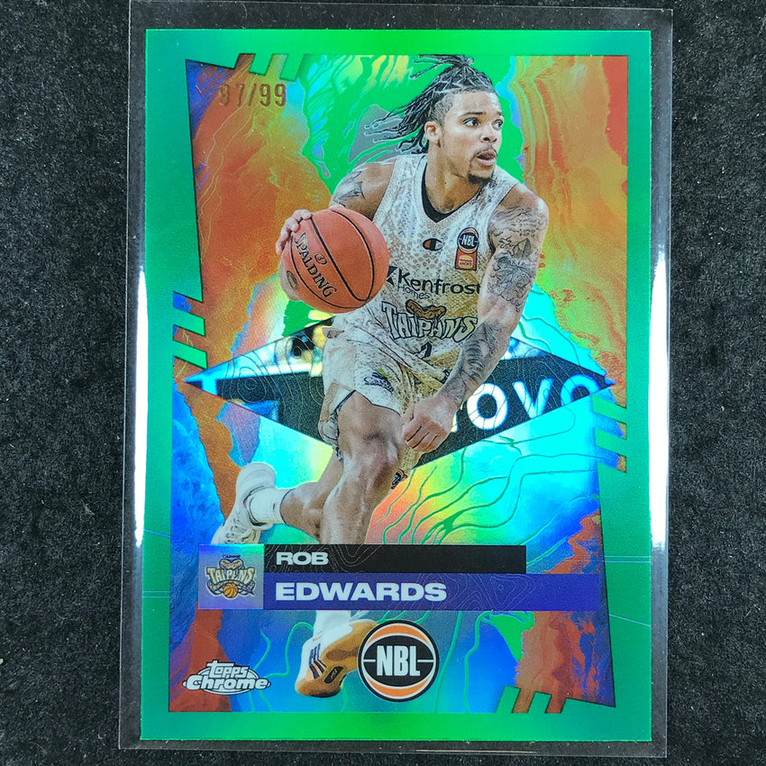 2024-25 Topps Chrome NBL ROB EDWARDS Base Green 97/99 #24