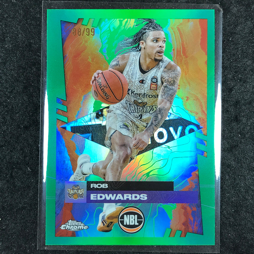 2024-25 Topps Chrome NBL ROB EDWARDS Base Green 88/99 #24