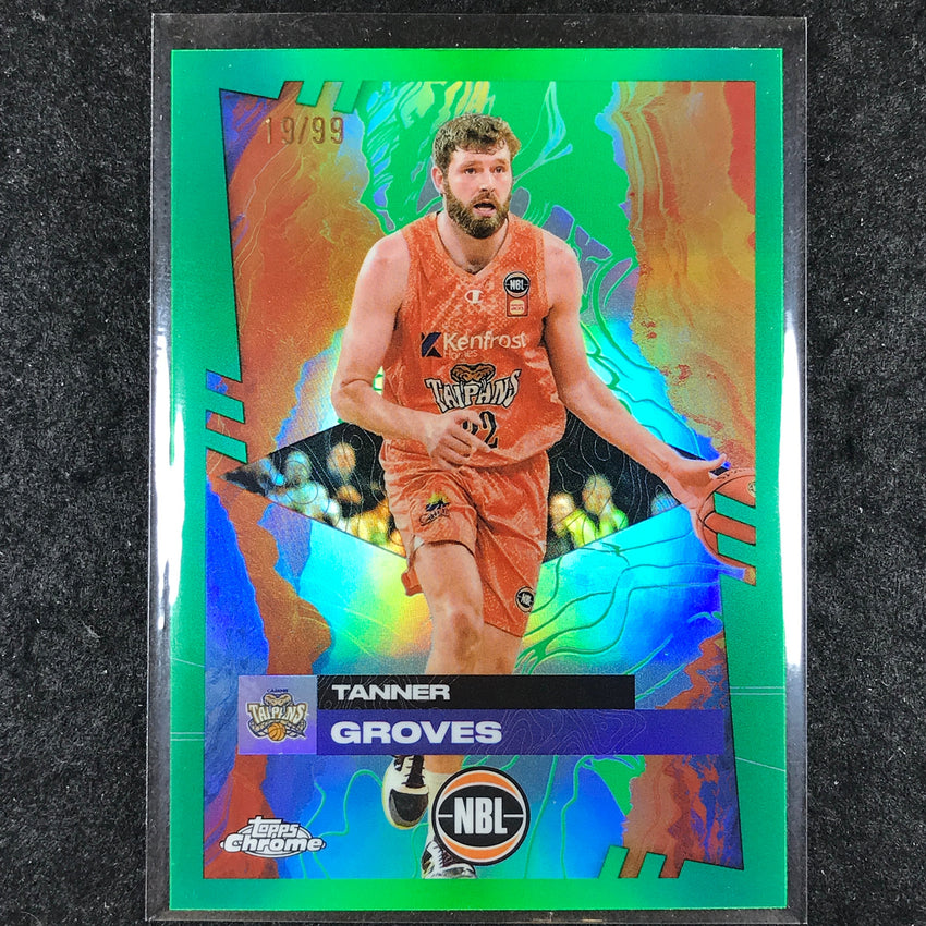 2024-25 Topps Chrome NBL TANNER GROVES Base Green 19/99 #25