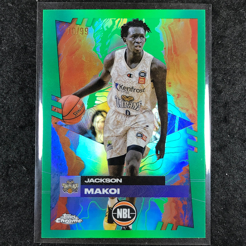2024-25 Topps Chrome NBL JACKSON MAKOI Base Green 70/99 #28