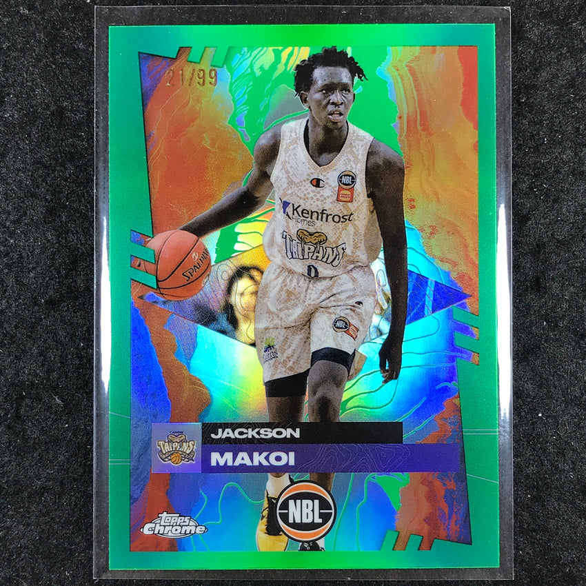 2024-25 Topps Chrome NBL JACKSON MAKOI Base Green 21/99 #28