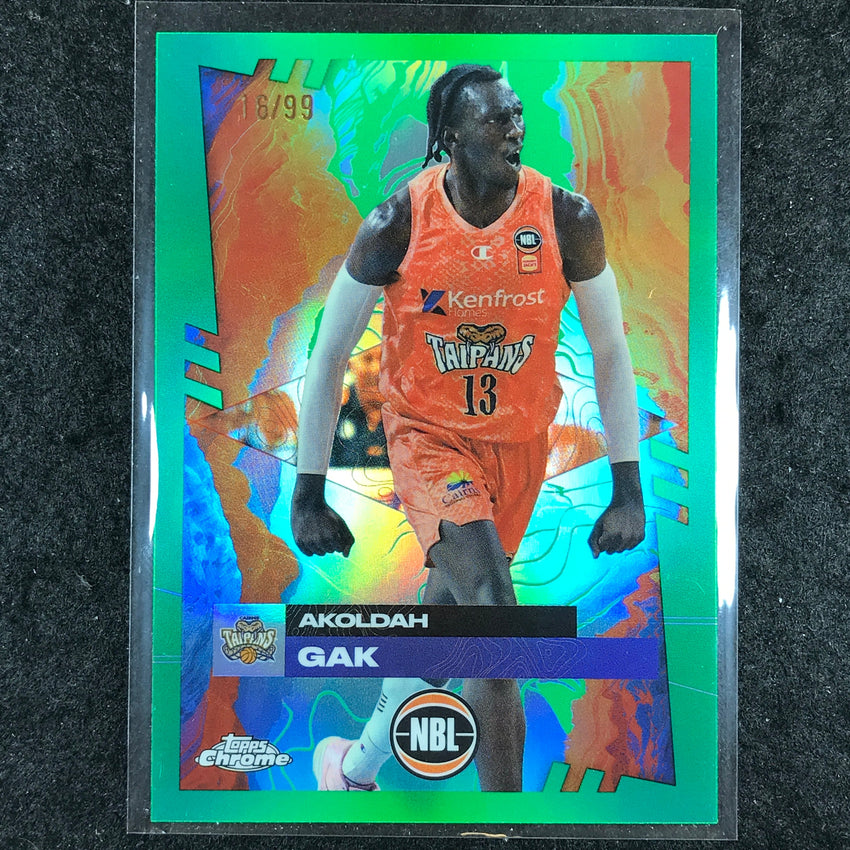 2024-25 Topps Chrome NBL AKOLDAH GAK Base Green 16/99 #29