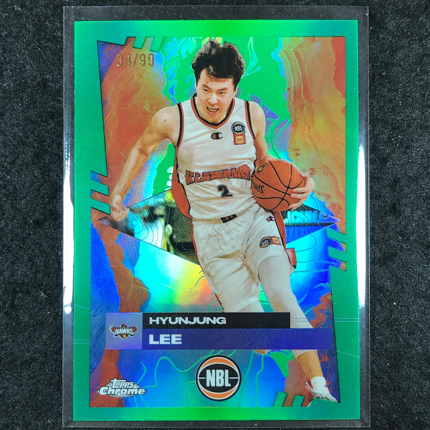 2024-25 Topps Chrome NBL HYUNJUNG LEE Base Green 34/99 #32