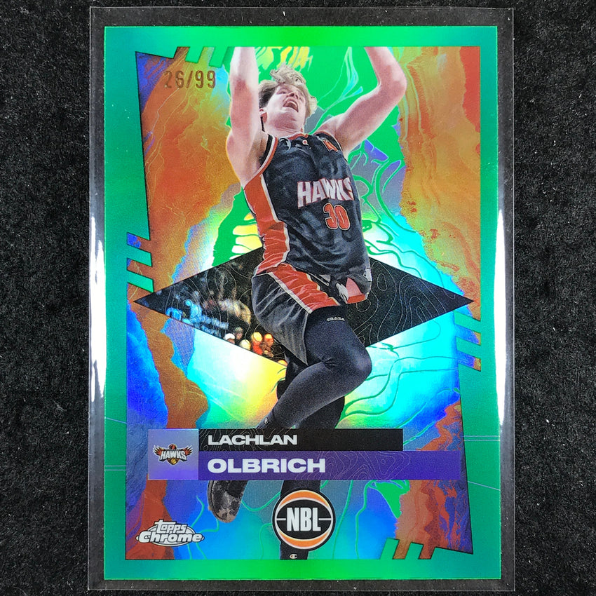 2024-25 Topps Chrome NBL LACHLAN OLBRICH Base Green 26/99 #33