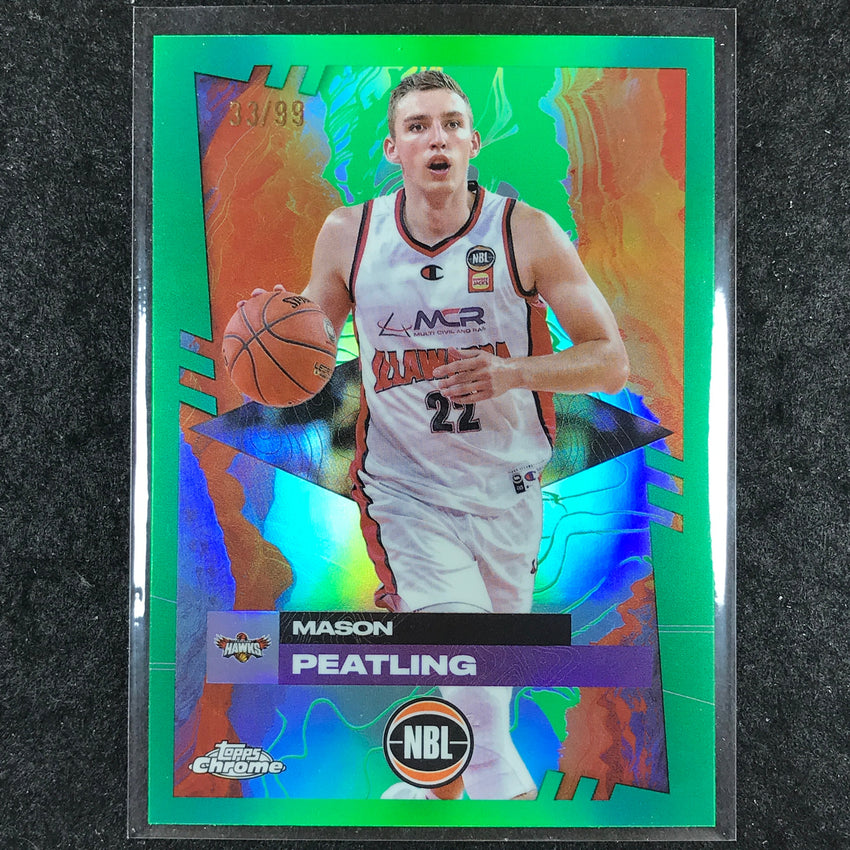 2024-25 Topps Chrome NBL MASON PEATLING Base Green 33/99 #34