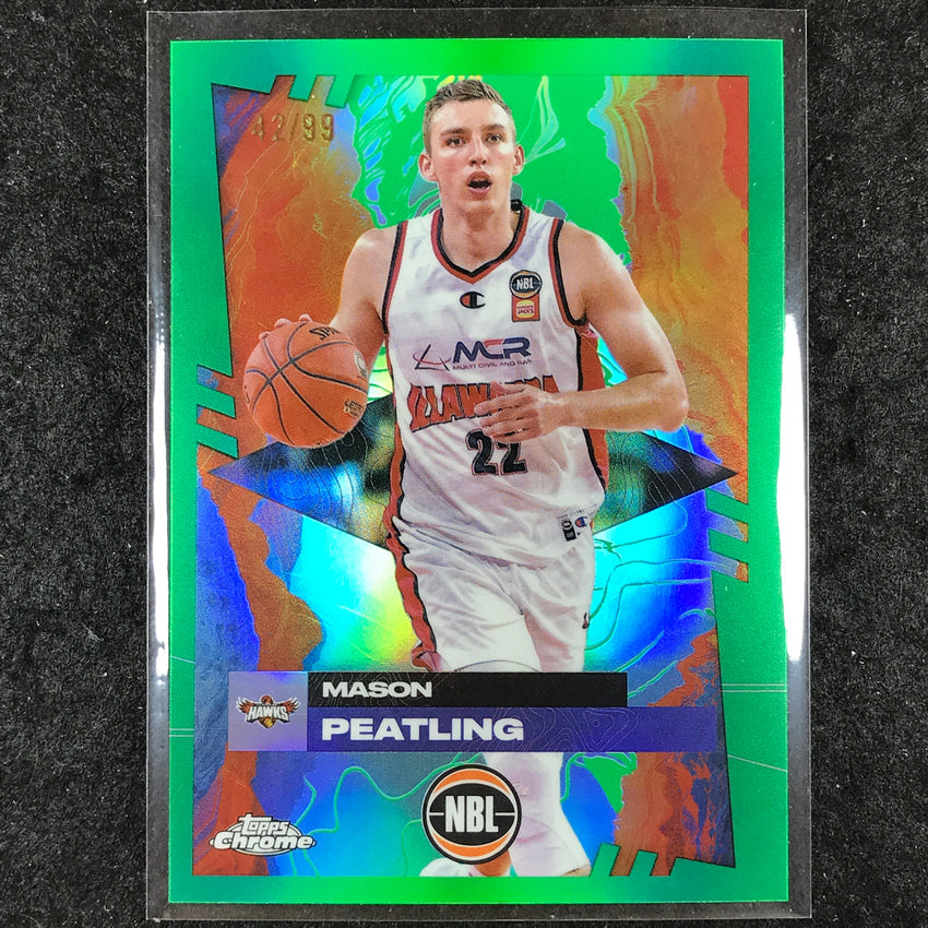2024-25 Topps Chrome NBL MASON PEATLING Base Green 42/99 #34
